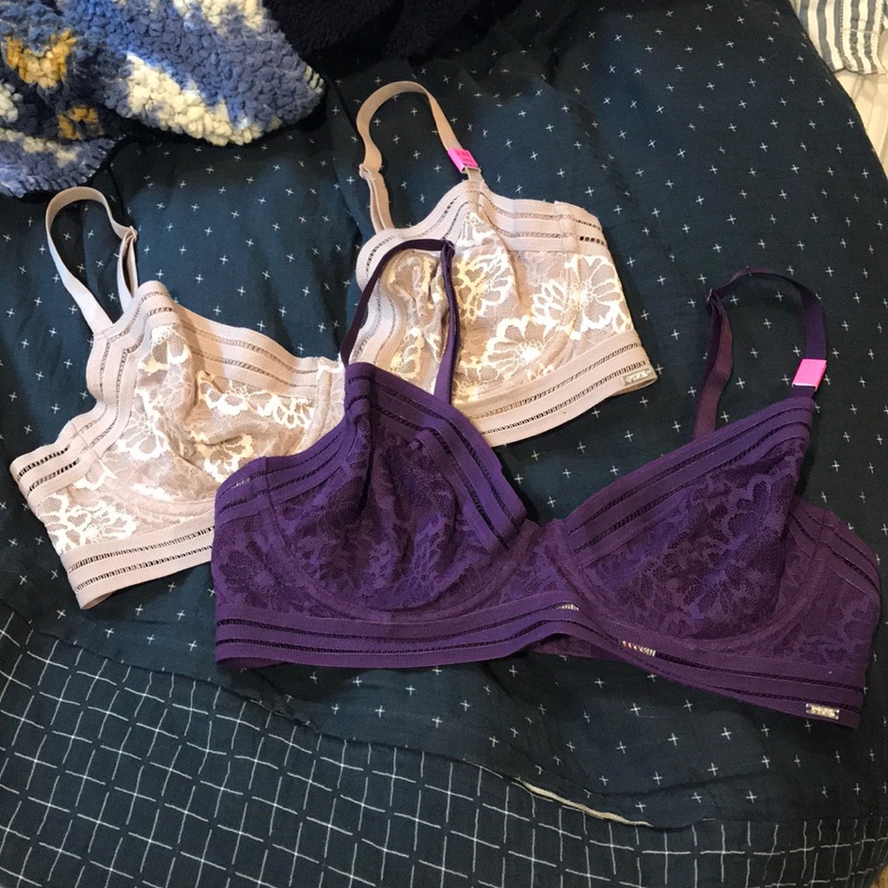 PINK Unpadded Underwire Bras 34D